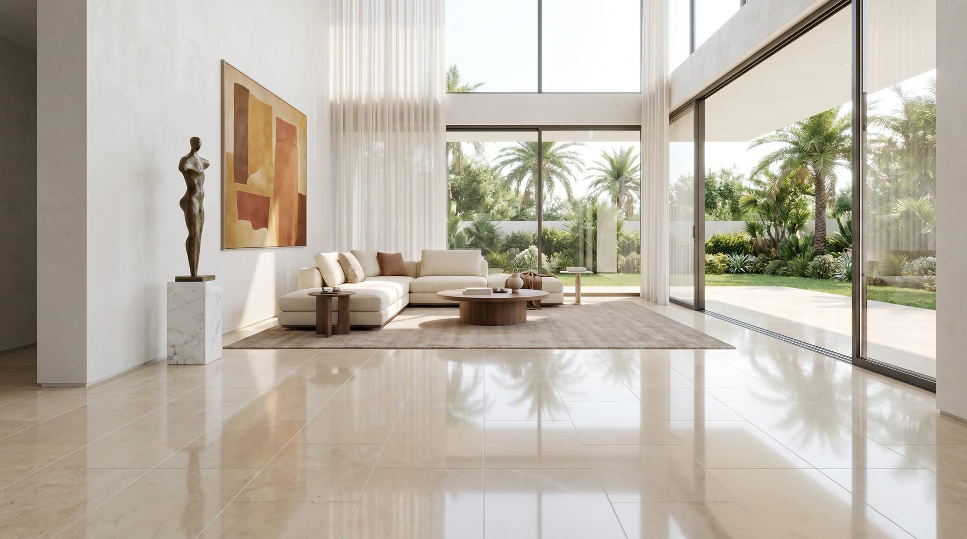 Atlas Beige Mirror — application 4